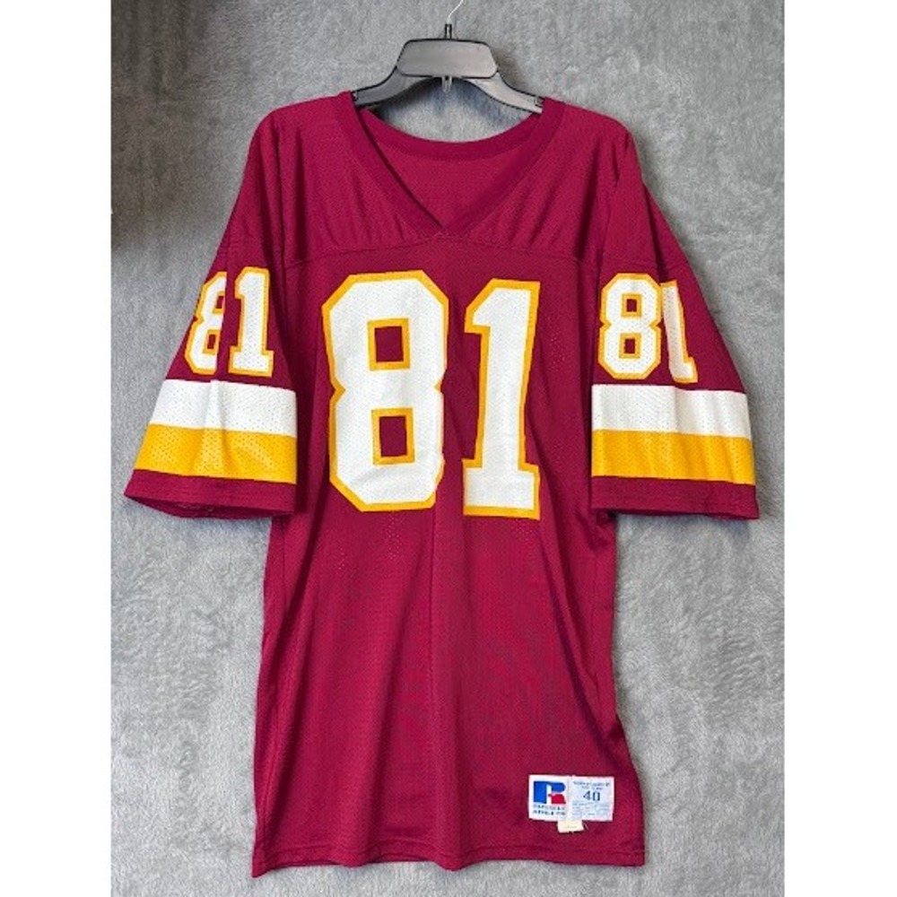 Vintage Russell Athletic 81 Football Jersey‎ Burgundy Size 40 Sports